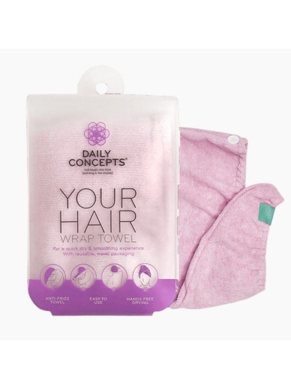Hair Wrap Towel | Daily Concepts | NEW | Pink | Your Hair Wrap Towel